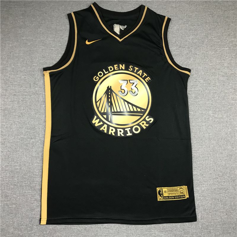 Men Golden State Warriors #33 Wiseman Black 2021 Nike Game NBA Jerseys->golden state warriors->NBA Jersey